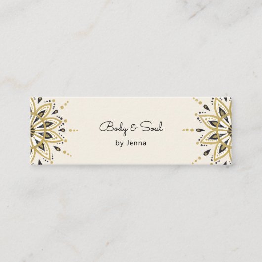 ヨガマッモダンサージウェルネスビジネスセンターベリ スキニー名刺 (正面)