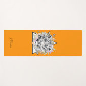 ヨガマパーソナライズされたット名前をカスタムするホワイトタイガー ヨガマット (正面(横))