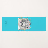 ヨガマパーソナライズされたット名前をカスタムするホワイトタイガー ヨガマット (正面(横))