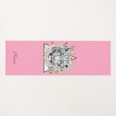 ヨガマパーソナライズされたット名前をカスタムするホワイトタイガー ヨガマット (正面(横))