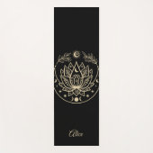 ヨガマパーソナライズされたット瞑想ギフトブラック ヨガマット (正面)