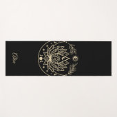 ヨガマパーソナライズされたット瞑想ギフトブラック ヨガマット (正面(横))