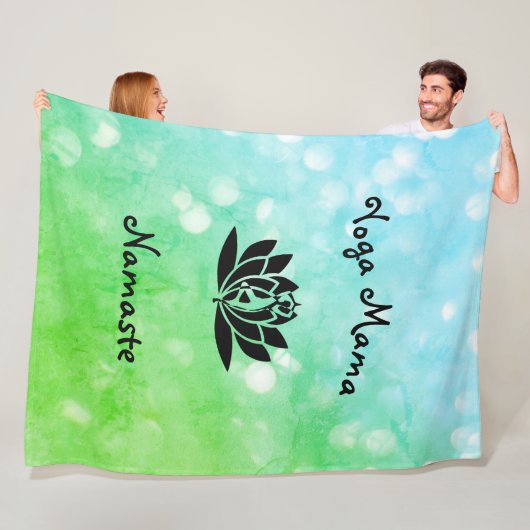 ヨガママナマステデザイン フリースブランケット (インサイチュ)