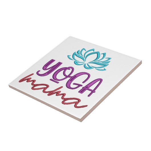 ヨガママ引用文ロータスフラワーゼン タイル (側面)