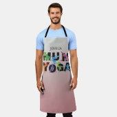ヨガママ瞑想趣味かわいいママ エプロン (着用した状態)