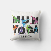 ヨガママ瞑想趣味かわいいママ クッション (正面)