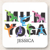 ヨガママ瞑想趣味かわいいママ コースター (正面)