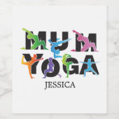 ヨガママ瞑想趣味かわいいママ ワインラベル (シングルラベル)