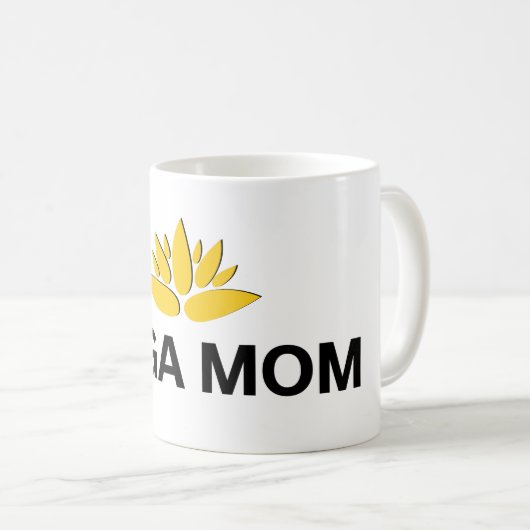 ヨガママ蓮の花コーヒーカップ コーヒーマグカップ (正面右)