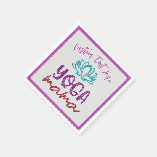 ヨガマロータスフラワー禅スピリチュアル瞑想 スタンダードカクテルナプキン (角)