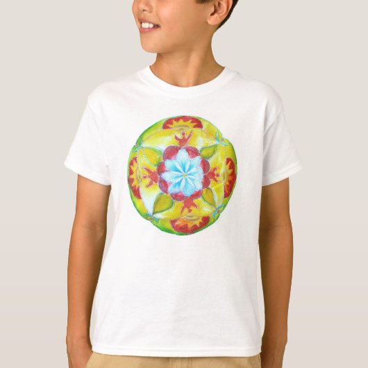 ヨガマンダラキッズTシャツ Tシャツ (正面)