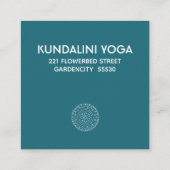 ヨガマンダラパーソナルトレーナーヨギビジネスカード スクエア名刺 (裏面)