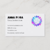 *~*ヨガマンダラ先生インストラクターロータスOM 名刺 (裏面)