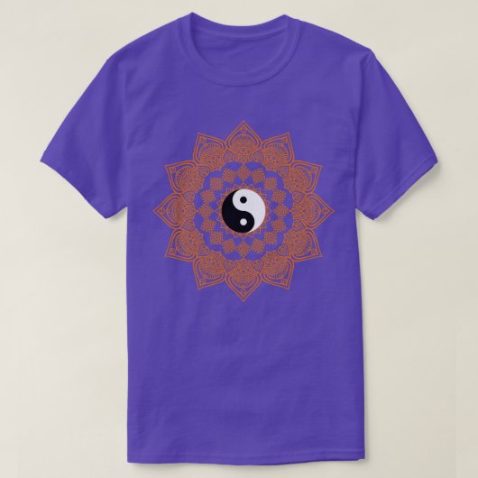 ヨガマンダラ陰陽プレゼント Tシャツ (デザイン正面)