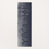 ヨガマンネイビーブルーグレー素朴 ヨガマット (正面)