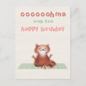 ヨガミおもしろいテーションキャットカイトアニマル誕生日 ポストカード (正面)