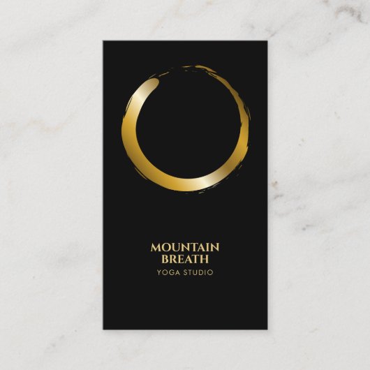 ヨガミニマル黄金エンソサークルモティーチーブラック 名刺 (正面)