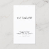 ヨガミニマル黒白エンソサークルモチーフ 名刺 (裏面)