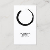 ヨガミニマル黒白エンソサークルモチーフ 名刺 (正面)
