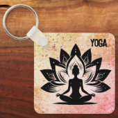ヨガムード磁石 キーホルダー (正面)