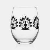 ヨガムード ステムなしワイングラス (裏面)