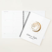 ヨガムーントレンディーライフコーチツリーのライフ金ゴールド プランナー手帳 (ディスプレー)