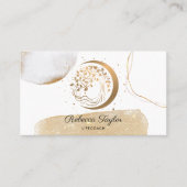 ヨガムーントレンディーライフコーチツリー生命金ゴールドbusi 名刺 (正面)