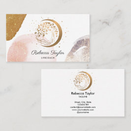 ヨガムーントレンディーライフコーチツリー生命金ゴールドbusi 名刺