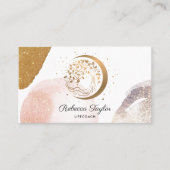 ヨガムーントレンディーライフコーチツリー生命金ゴールドbusi 名刺 (正面)