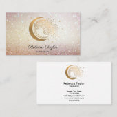 ヨガムーントレンディーライフコーチWILLOW Wtree金ゴールドバス 名刺 (正面/裏面)