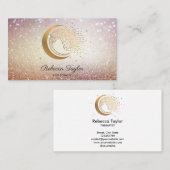 ヨガムーントレンディーライフコーチWILLOW Wtree金ゴールドバス 名刺 (正面/裏面)