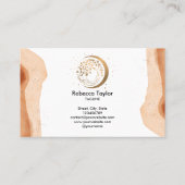 ヨガムーンボホライフコーチツリー人生金ゴールド 名刺 (裏面)