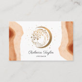 ヨガムーンボホライフコーチツリー人生金ゴールド 名刺 (正面)