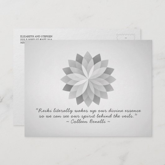 ヨガメディエーション霊気インストラクターシックマンダラ引用文 ポストカード (正面/裏面)