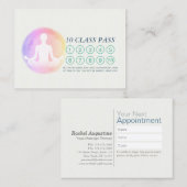 ヨガメディテーションインストラクタークラスパスアポイントメント ロイヤリティカード (正面/裏面)