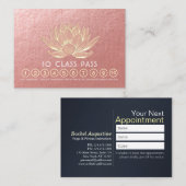 ヨガメディテーションインストラクタークラスパスロイヤリティ ロイヤリティカード (正面/裏面)