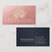 ヨガメディテーションインストラクタークラスパスロイヤリティ ロイヤリティカード (正面/裏面)