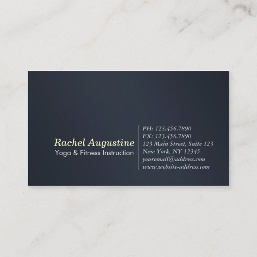 ヨガメディテーションインストラクタークラスパスロイヤリティ ロイヤリティカード (裏面)