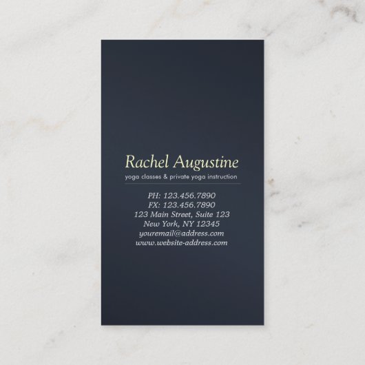 ヨガメディテーションインストラクタークラスパスロイヤリティ ロイヤリティカード (裏面)