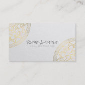 ヨガメディテーションインストラクターシックホワイト金ゴールドマンダラ 名刺 (正面)