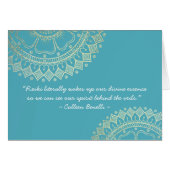 ヨガメディテーションインストラクターブルー金ゴールドマンダラ引用文 (正面横)