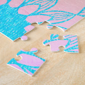 ヨガメディテーションインストラクターブルー金ゴールドマンダラ引用文 ジグソーパズル (側面)