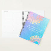 ヨガメディテーションインストラクターブルー金ゴールドマンダラ引用文 プランナー手帳 (ディスプレー)