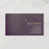 ヨガメディテーションインストラクターブルー金ゴールド《写真》ぼけ味グリッター 名刺 (裏面)