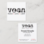 ヨガメディテーションインストラクターライフコーチ スクエア名刺 (正面/裏面)