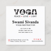 ヨガメディテーションインストラクターライフコーチ スクエア名刺 (裏面)