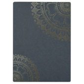 ヨガメディテーションインストラクター金ゴールドマンダラフラワー クリップボード (裏面)