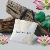 ヨガメディテーションインストラクター金ゴールドマンダラフラワー トートバッグ