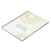 ヨガメディテーションインストラクター金ゴールドマンダラフラワー ノートブック (左側)