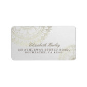 ヨガメディテーションインストラクター金ゴールドマンダラフラワー ラベル (正面)